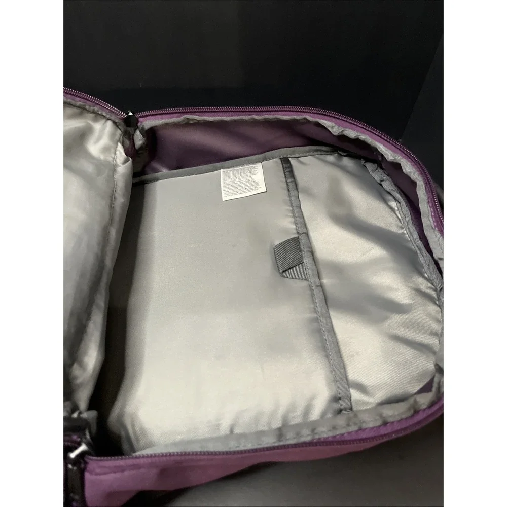 The North Face Backpack Jester Boysenberry Purple Pockets School Laptop Yellow